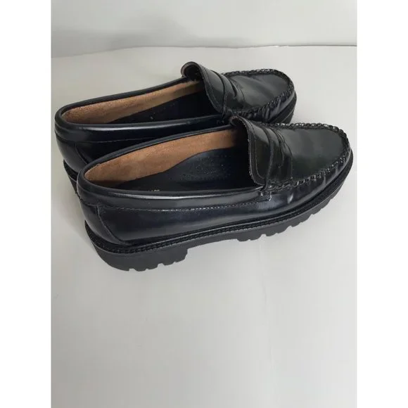 New Weejuns by G.H. Bass Whitney Super Lug Sole Penny Loafer Size 6 Black - Picture 4 of 8